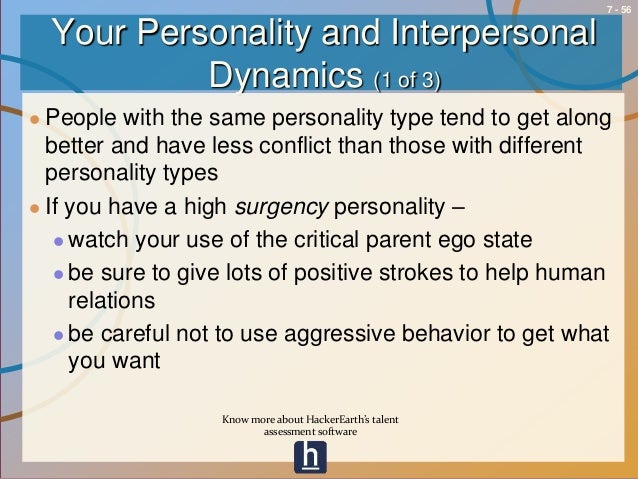 how aggressive personality types deals with interpersonal conflict